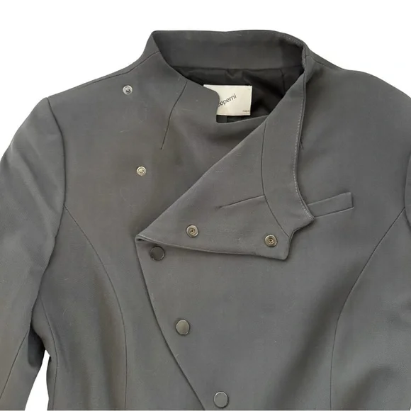 Coperni Charcoal Women's Asymmetrical Fitted Blazer - Picture 5 of 12